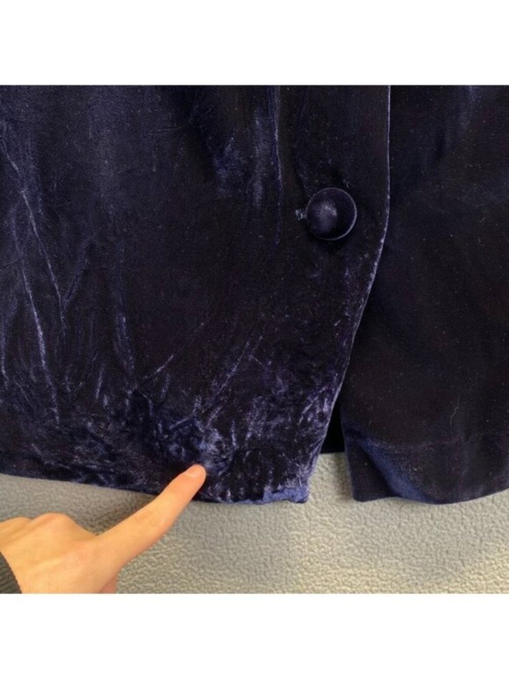 Brooks Brothers Blue Velvet Sheath Knee Length Dress 3/4 Sleeves Size 12 USA - Picture 4 of 6